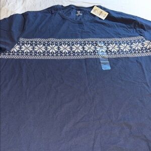 Men's Blue Patterned T-Shirt